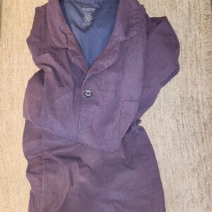 2 Sets! Stafford Men's Burgundy Striped  & Hanes Plaid Pajamas